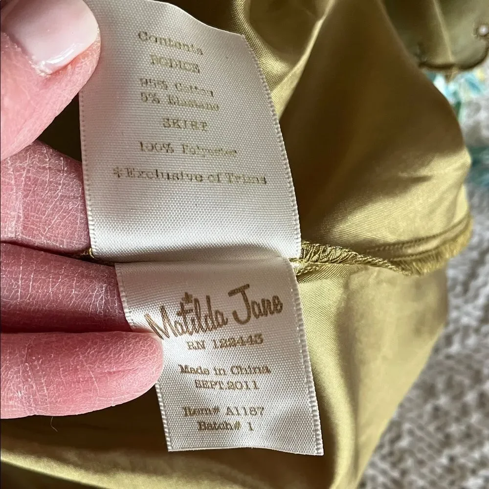 Matilda Jane Serendipity Cupcake Dress Size M Layered Satin Whimsy Coquette